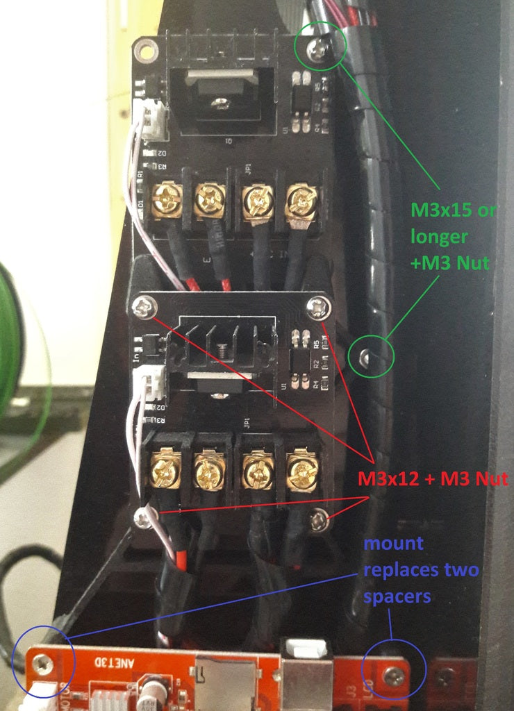 Anet A6 Double Mosfet-Mount (utan borrning)