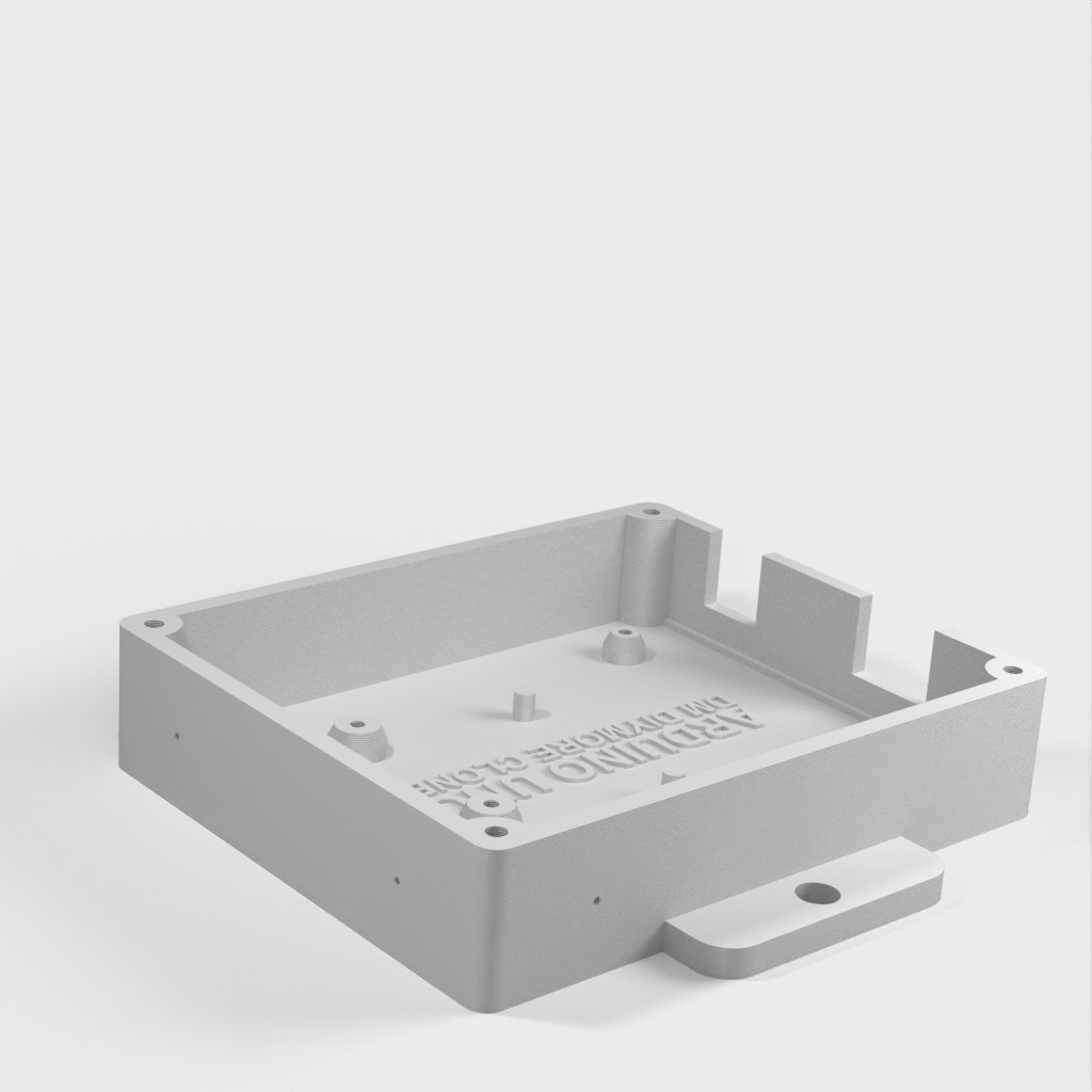Arduino box med monteringsklaffar och lock för DM DIYMORE klon