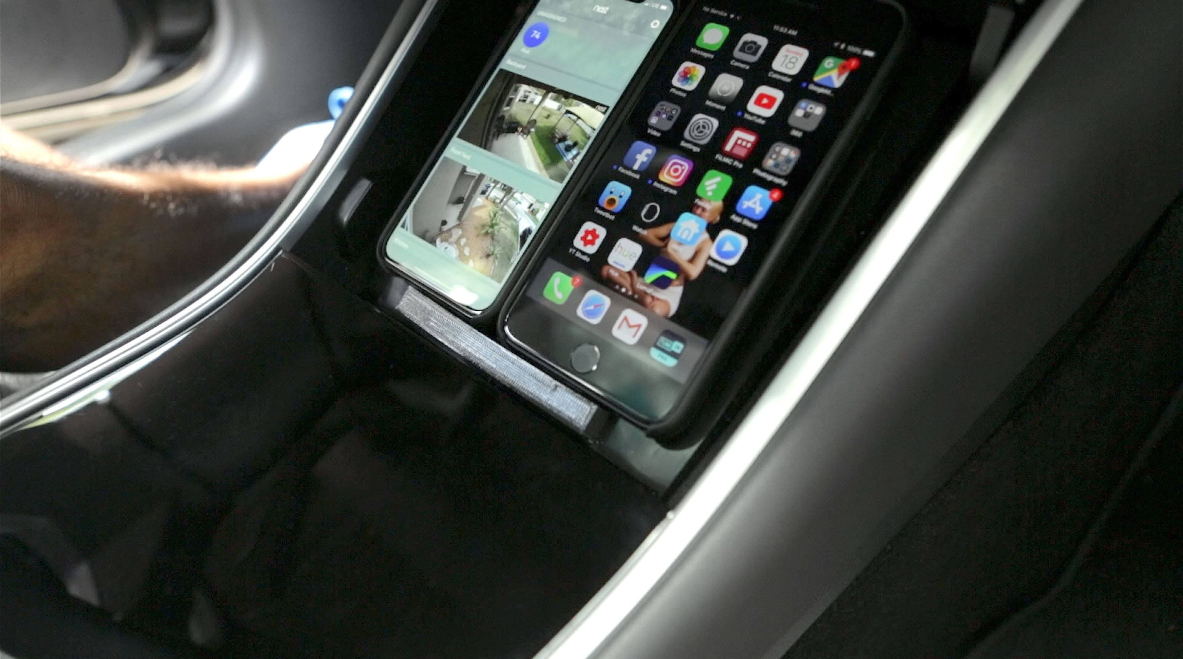 Trådlös Qi-laddare för Tesla Model 3