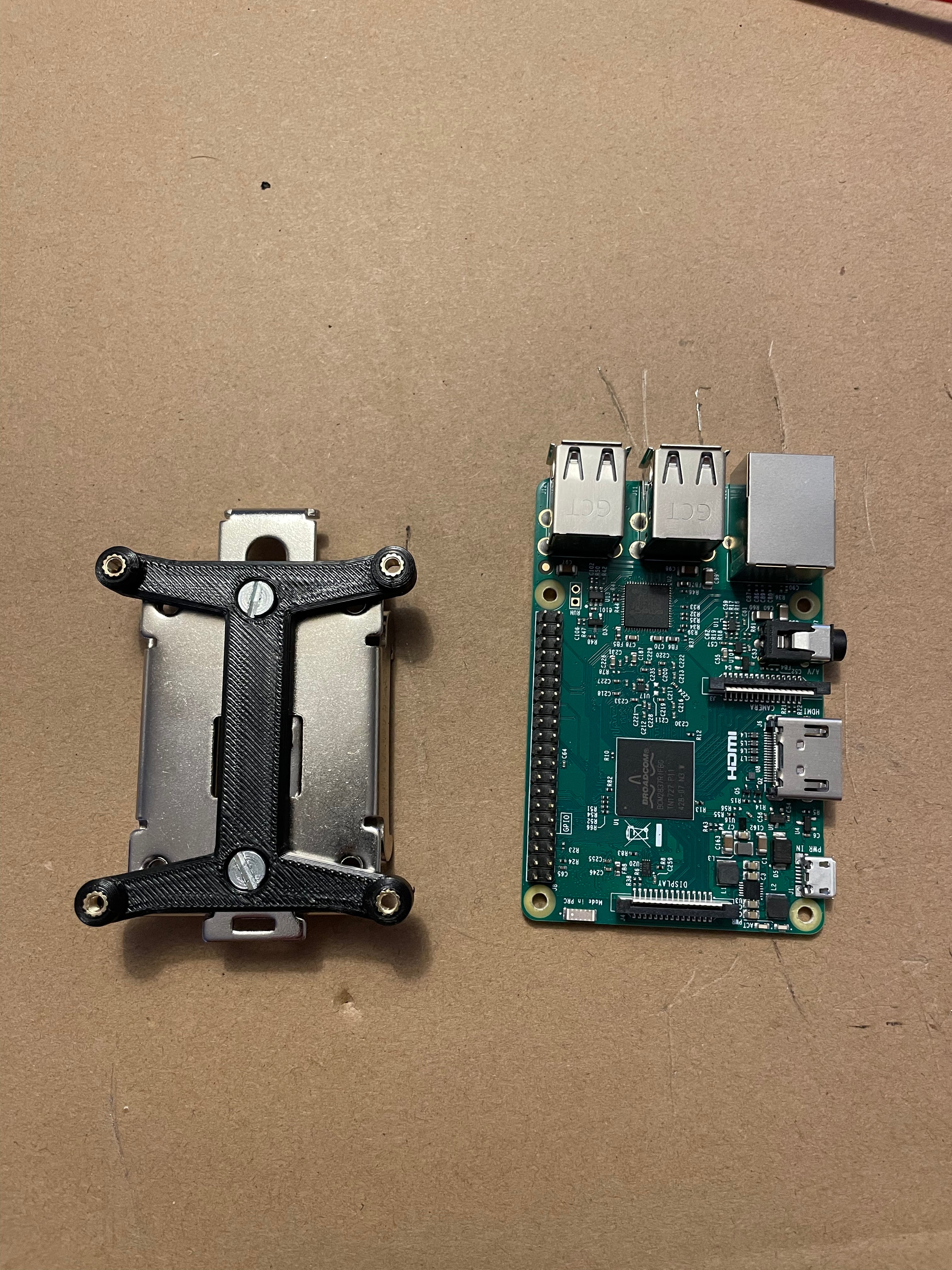 Raspberry PI din rail monteringsfäste