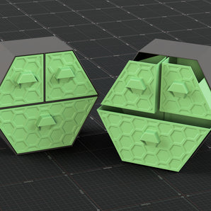 Hexagonal lådorganisator
