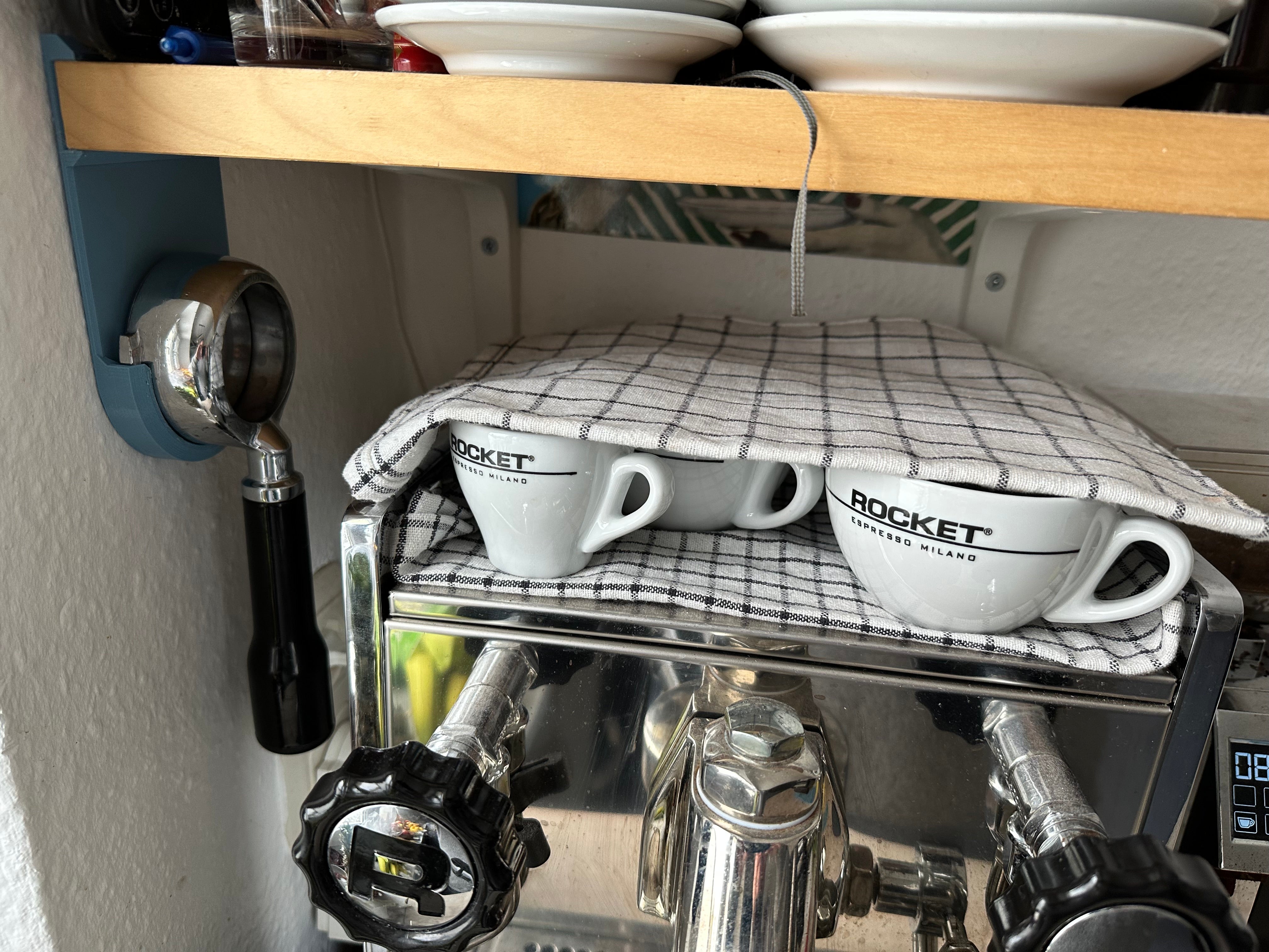 Skruvlös portafilterhållare för Rocket Mozzafiato