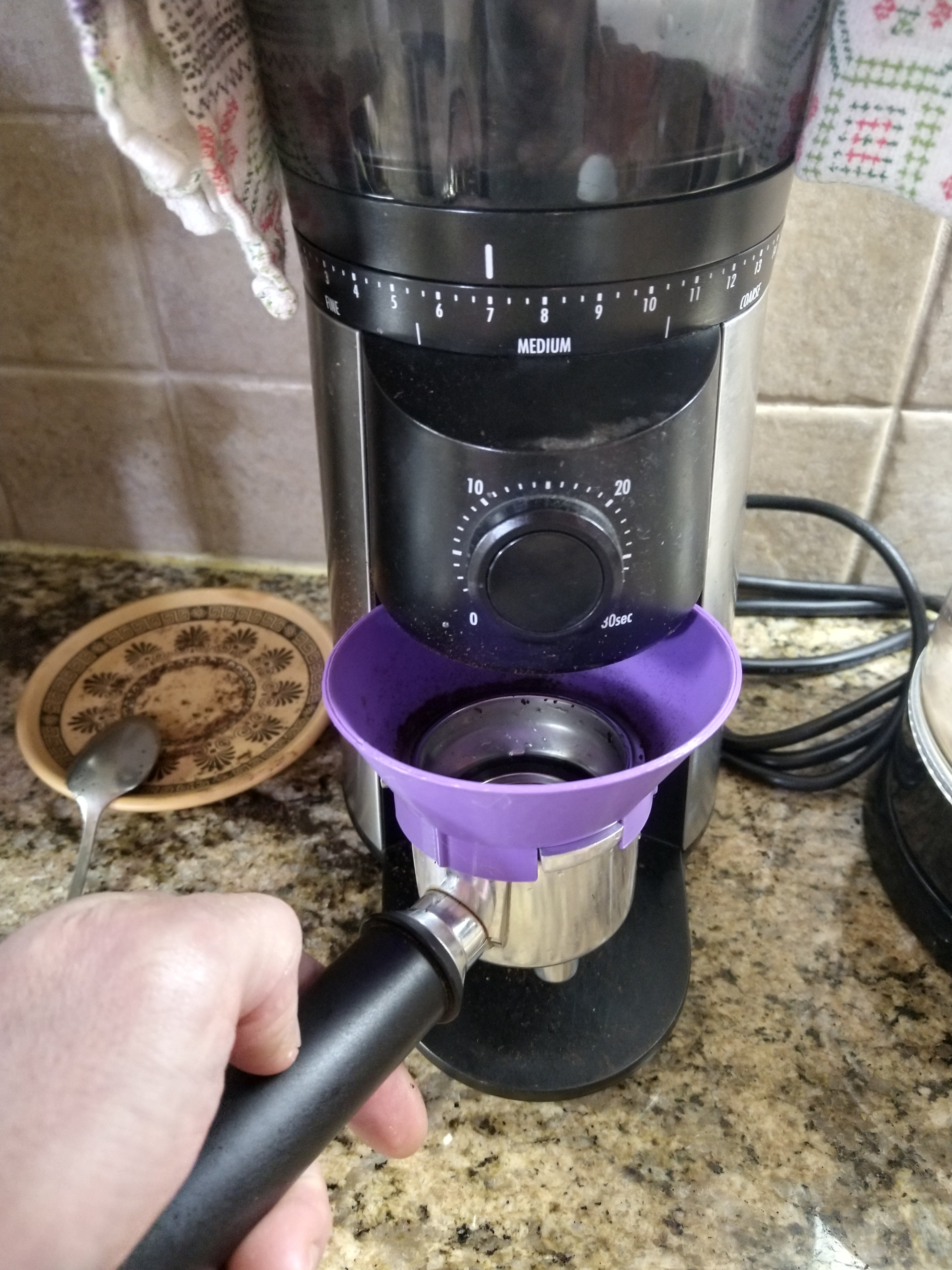 Espressomaskin Portafilter Tratt för kvarn
