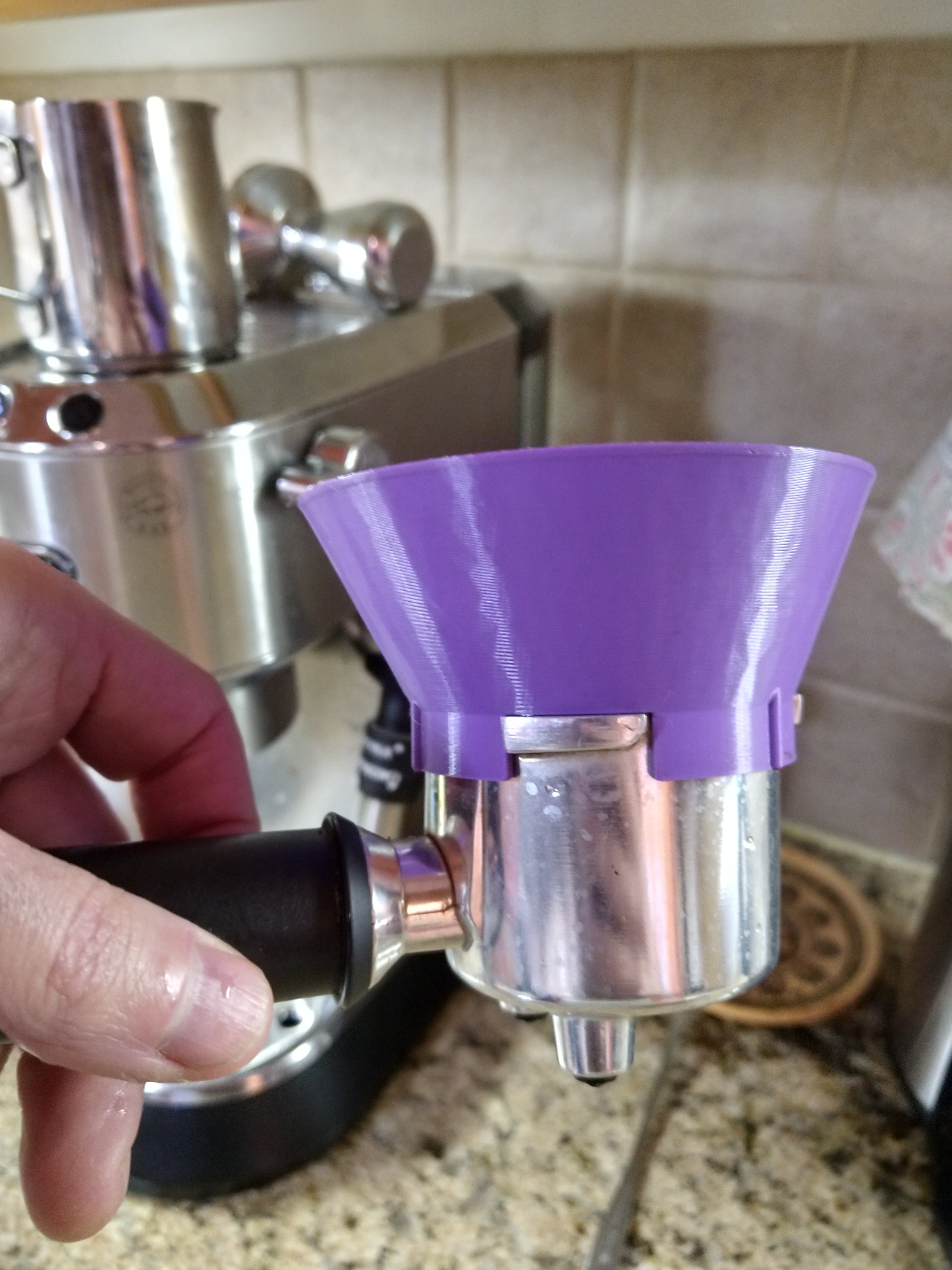 Espressomaskin Portafilter Tratt för kvarn