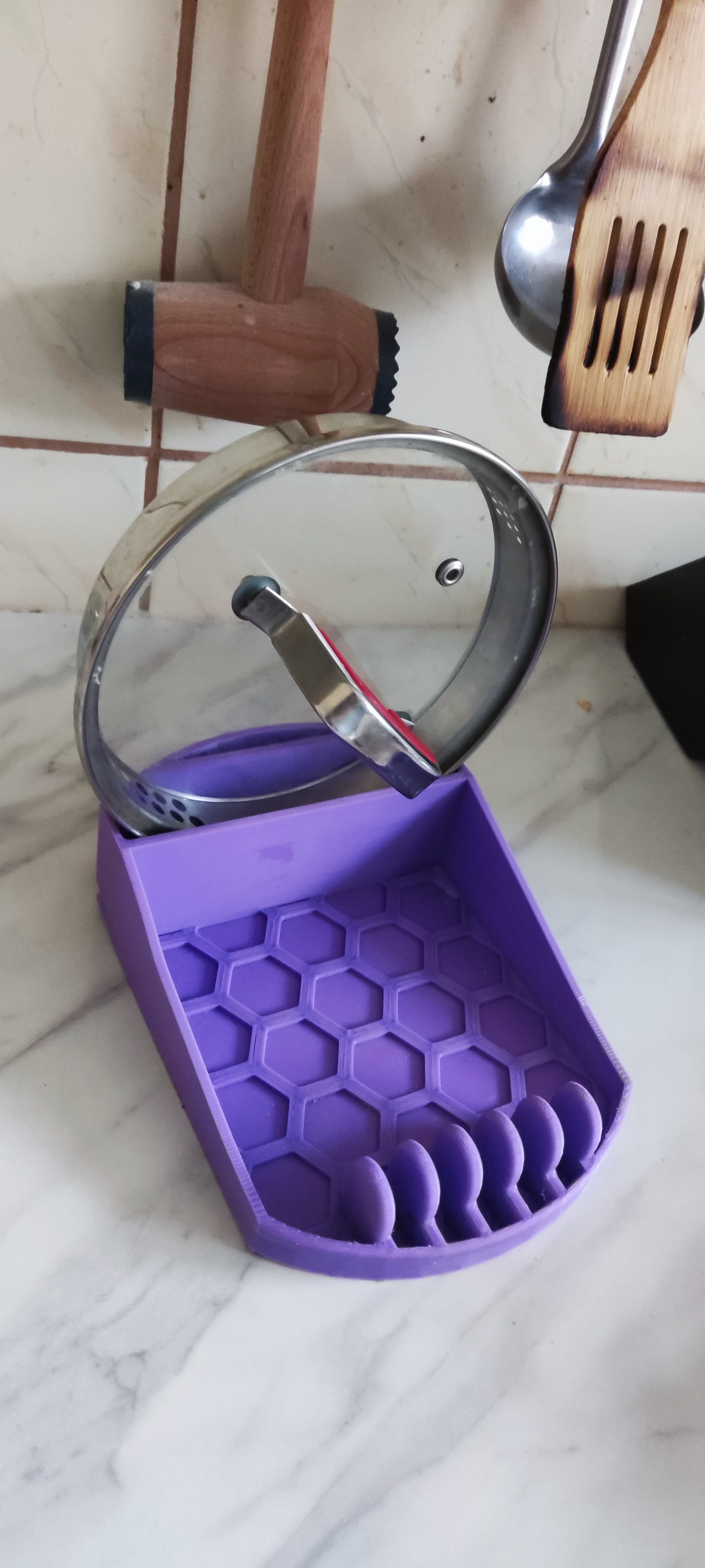 Spatelholder og Grydelågsholder - Køkkenorganisator