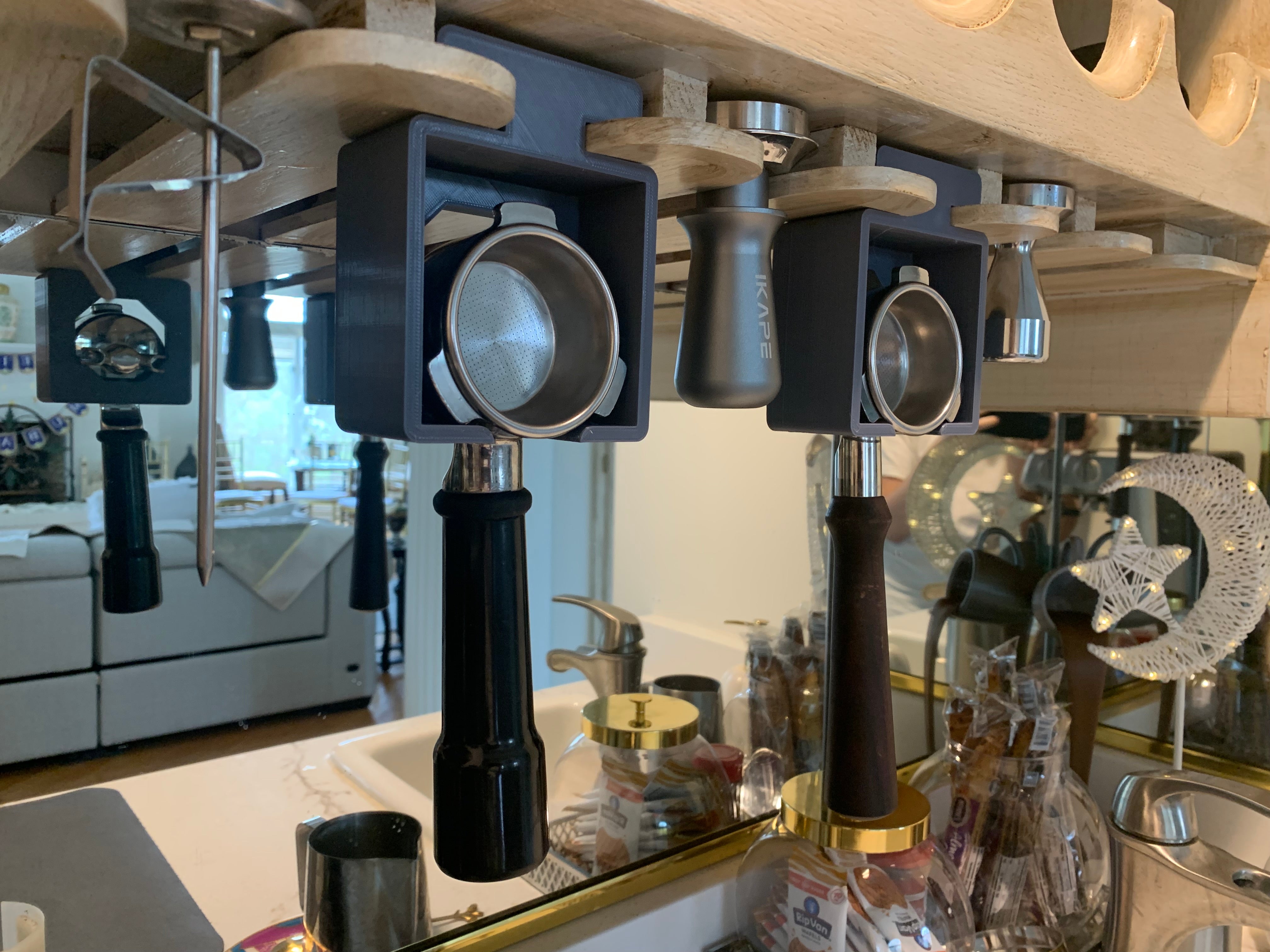 Portafilterholder til Vin Glas Stativ Under Skab