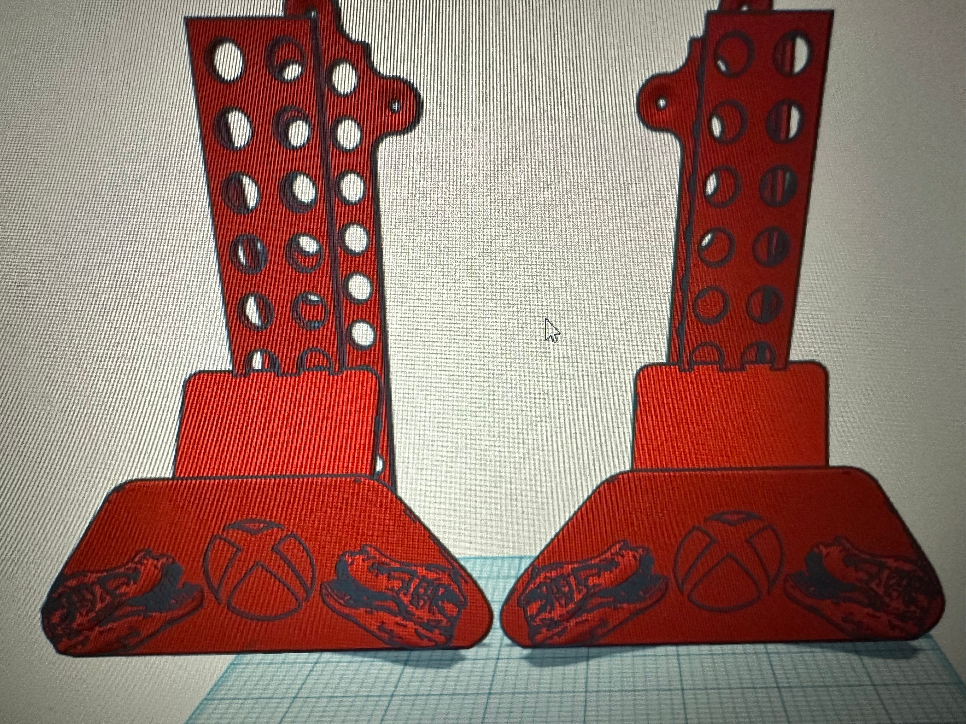 Xbox väggfäste med handkontrollhållare och dödskalledesign