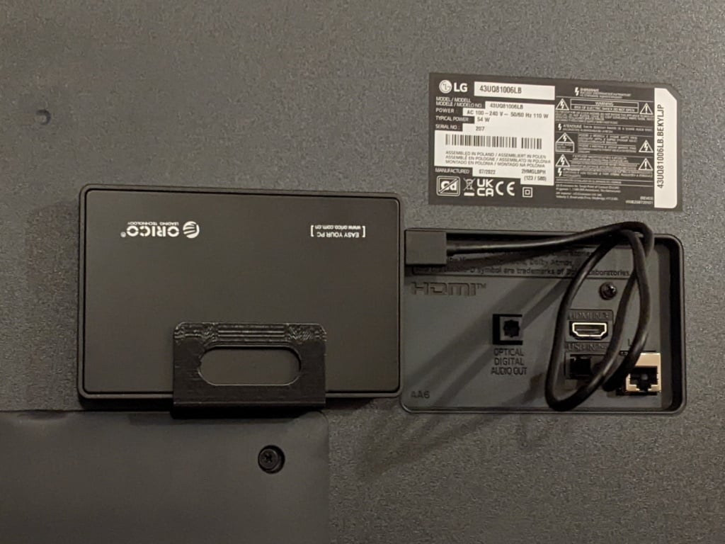 HDD Beslag til LG TV – VESA-kompatibel Montering