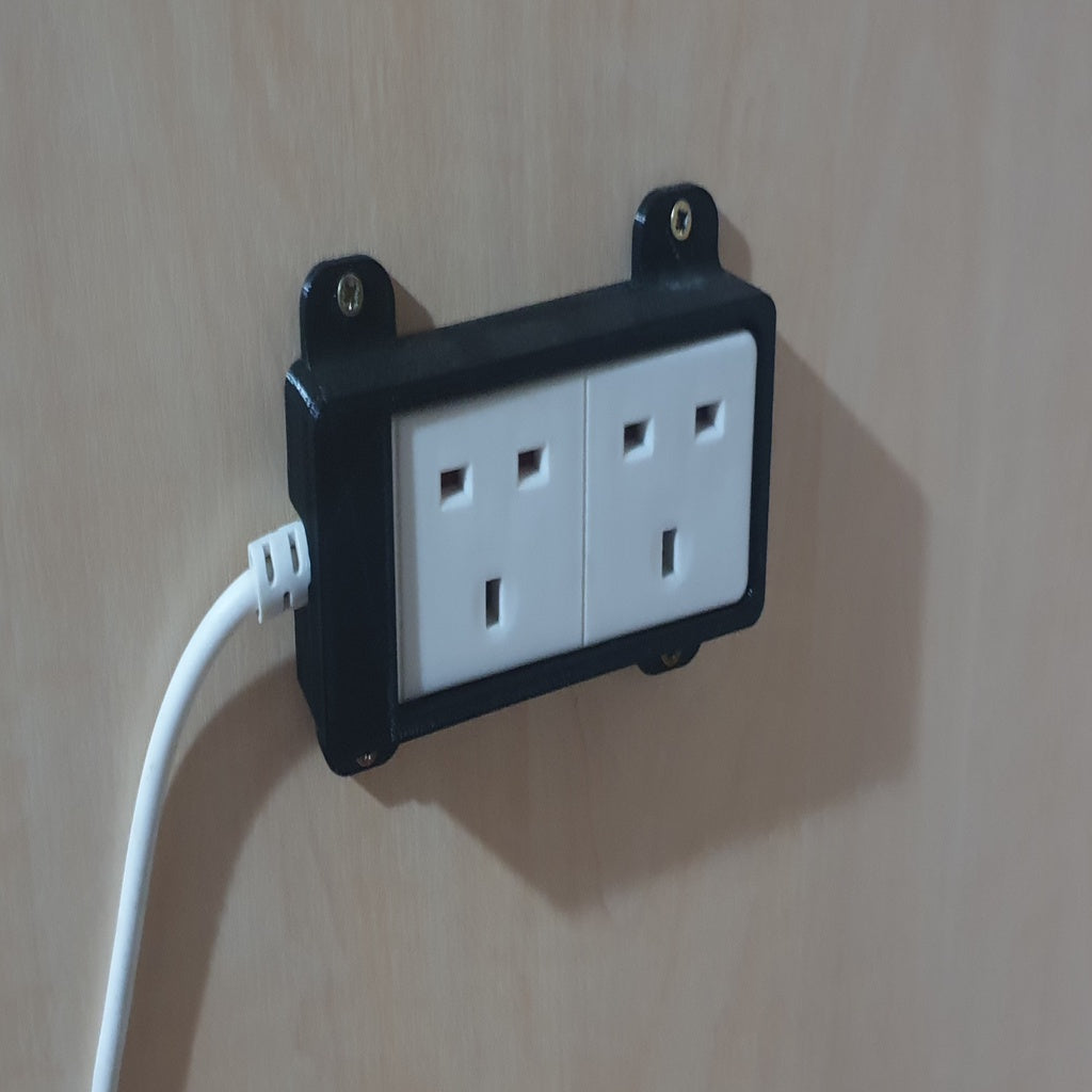Twin Socket förlängningssladd Väggfäste