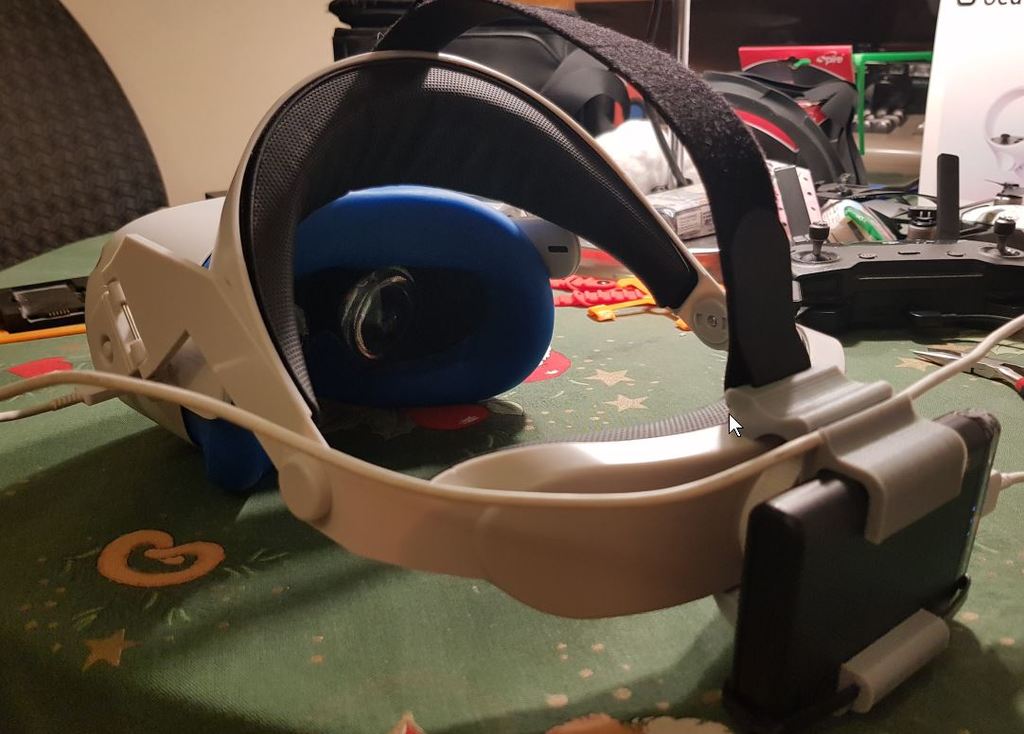 Batterihållare för Oculus Quest 2 (originalrem och GomRVR Halo-rem)