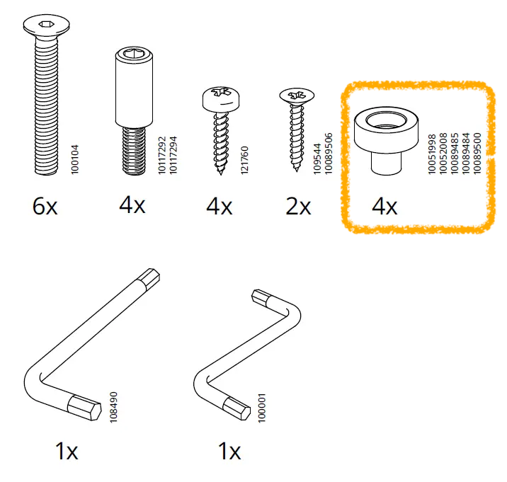 IKEA Teodores stolsskruvinsats