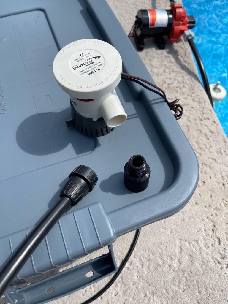 Länspump för 1/2" dropprör och NPT-adaptrar