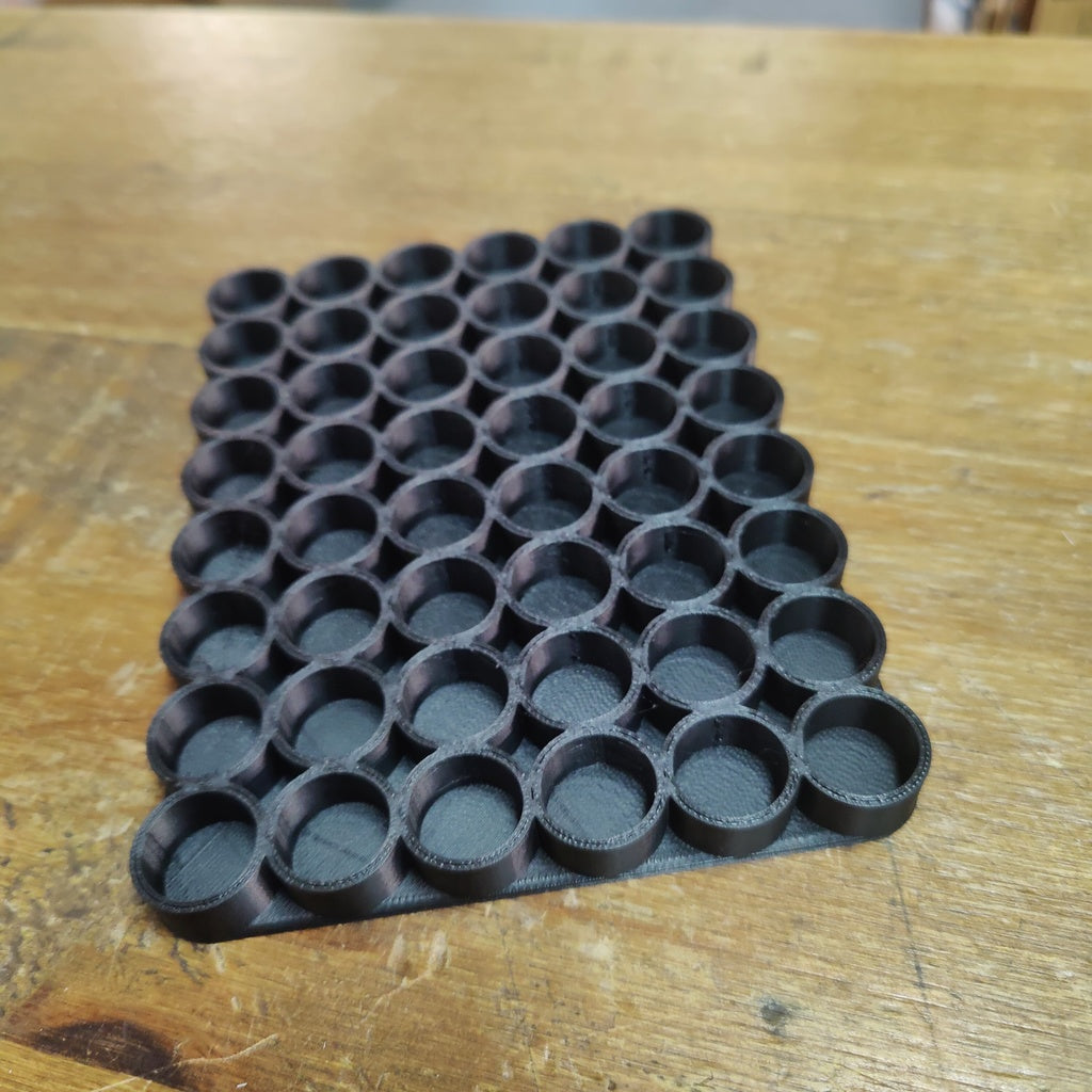 3D-tryckt hållare för 18650 batterier