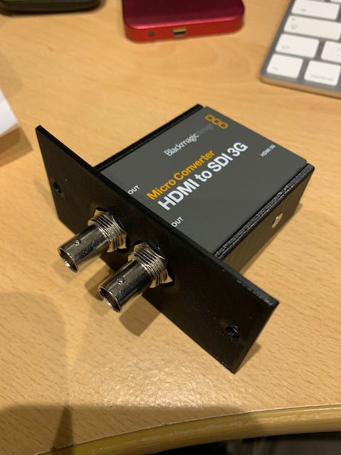 Rackmonterad Adapter för Blackmagic Micro Converter HDMI-SDI &amp; 3G