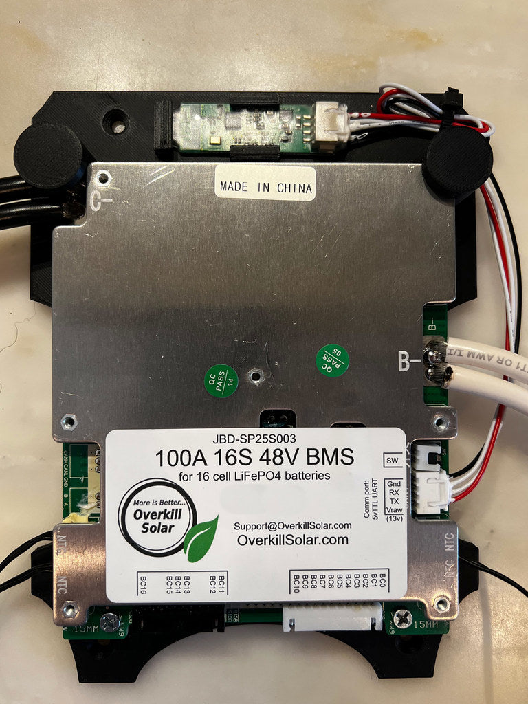 Overkill Solar / JBD 48v 16s LifePo4 BMS monteringsfäste