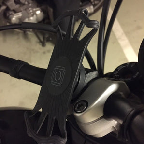 Robust telefonhållare för motorcykelstyren