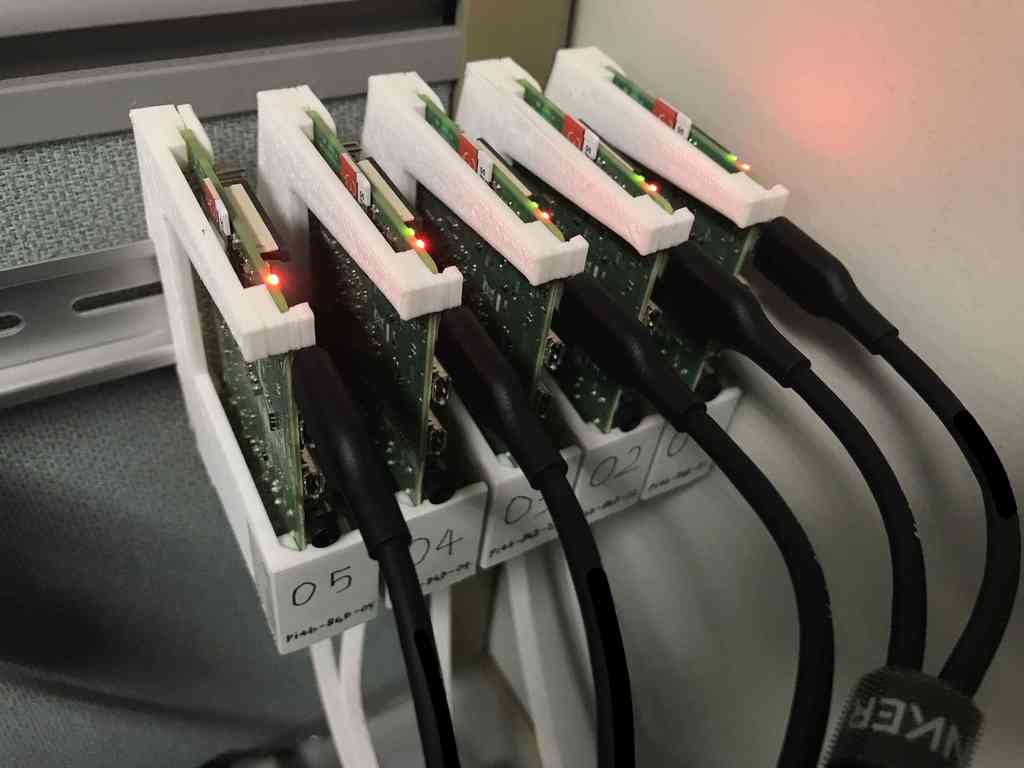 DIN-skenas fäste för Raspberry Pi 3, 4, 5 (endast 3D-tryckta delar!)