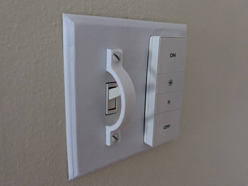 Liten ljusbrytarplatta + Philips Hue-fjärrkontroll
