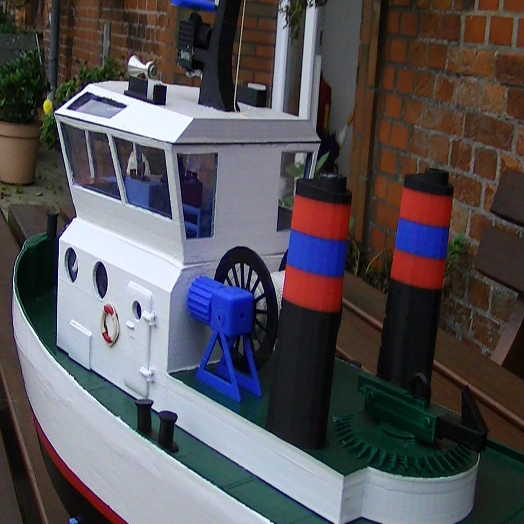 Detaljerad RC Harbor Tug - Fjärrstyrd bogserbåt