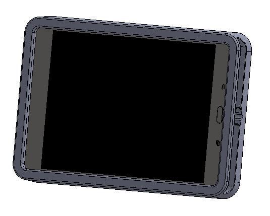Väggfäste för Samsung Tab A SM-T350 med öppen baksida för strömanslutning