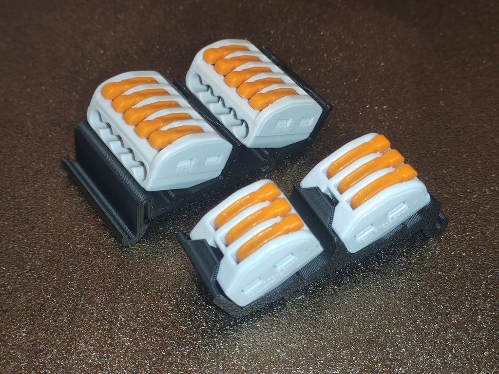 DIN-skena monterade terminalblock WAGO 222-415 222-413 Clone