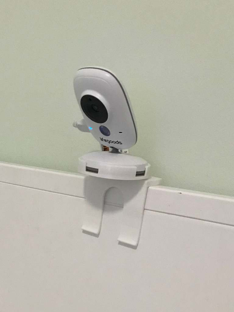 Kamerafäste för babyvakt med excenterhål