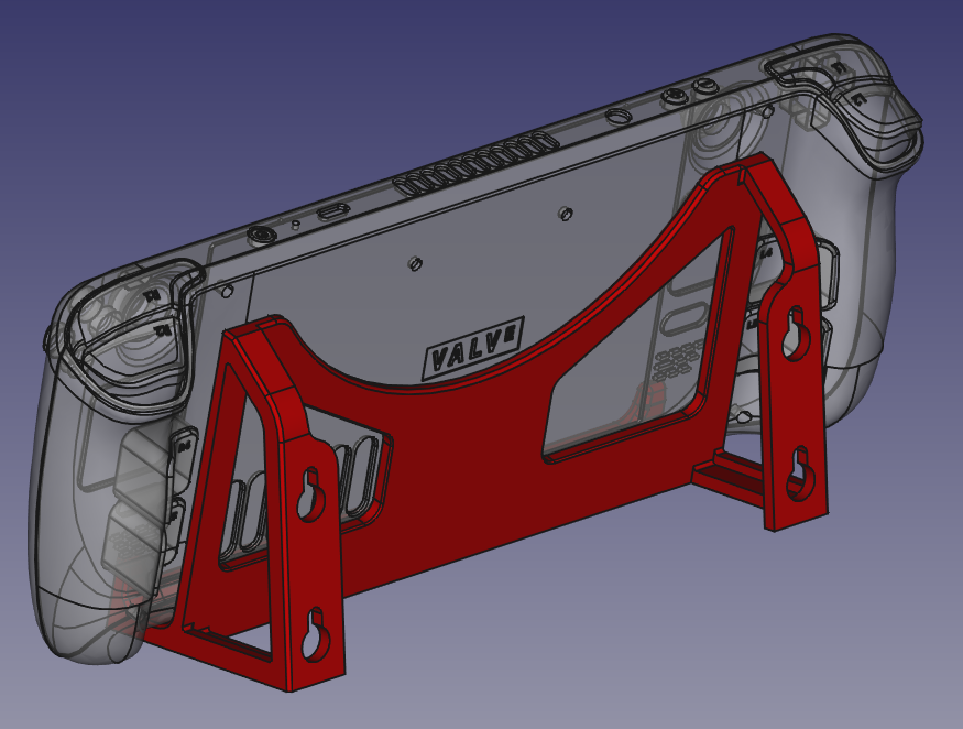Enkelt Steam Deck Stand och Väggfäste