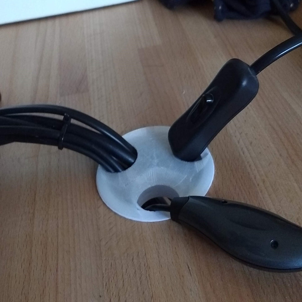Kabelgenomföring med lock - Kabelorganisator för skrivbord