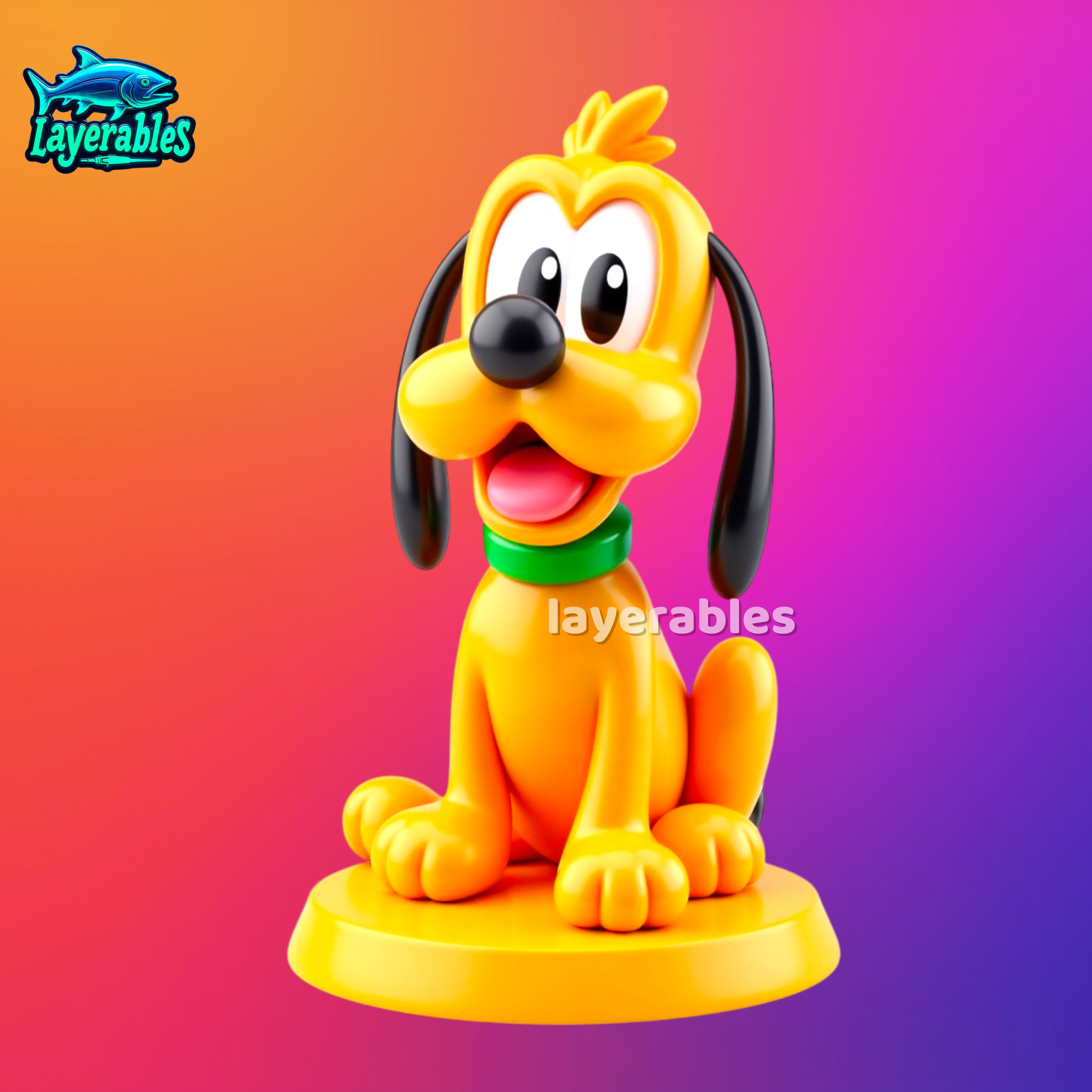 Pluto Chibi 3D Figur – Sødt Disney Samleobjekt