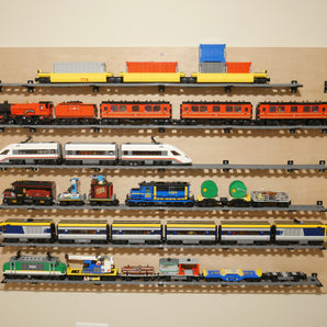 Väggfäste för LEGO tågspår (7 st.)