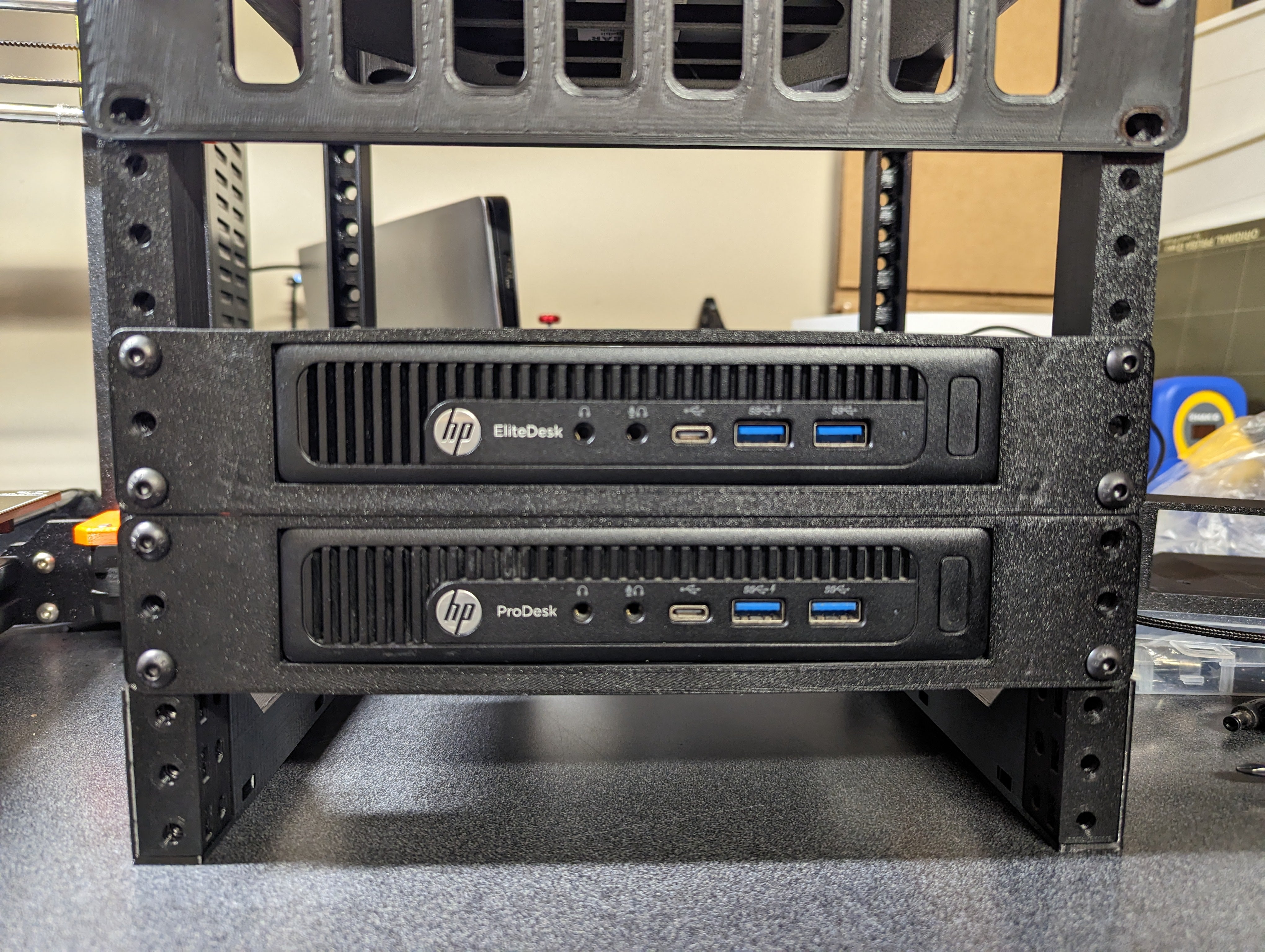 10" 1U rackmontering för HP EliteDesk/ProDesk Mini G2