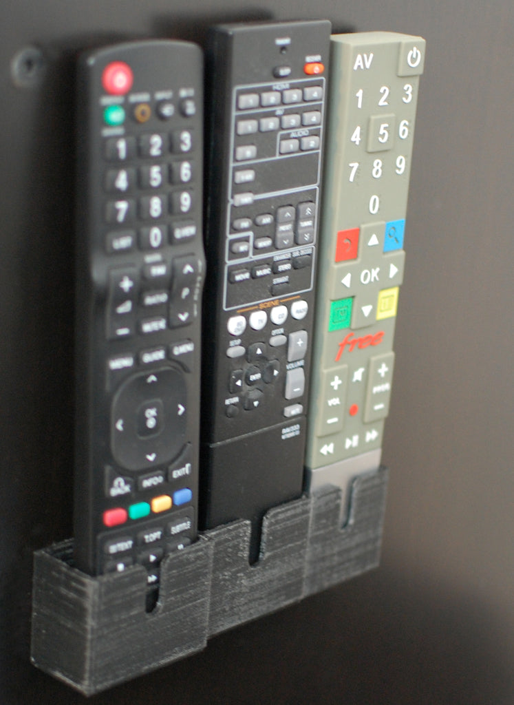Organiserad fjärrkontrollhållare för Freebox, LG och Yamaha