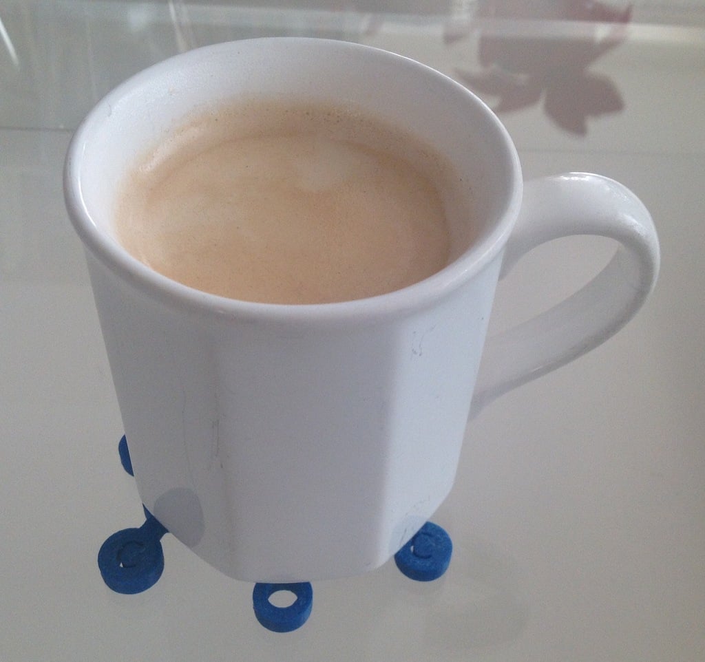 Koffeinmolekyl bordstablett för kaffekoppar