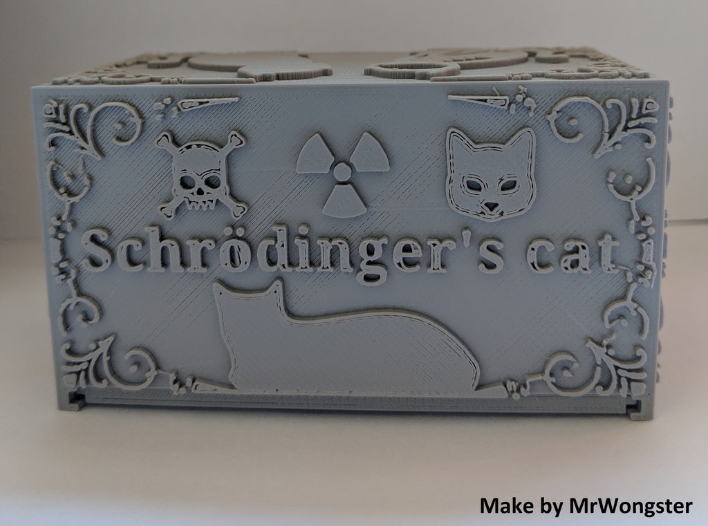 Schrödingers Cat 3D-utskrift, fysisk demonstration av teorin om kvantmekanik