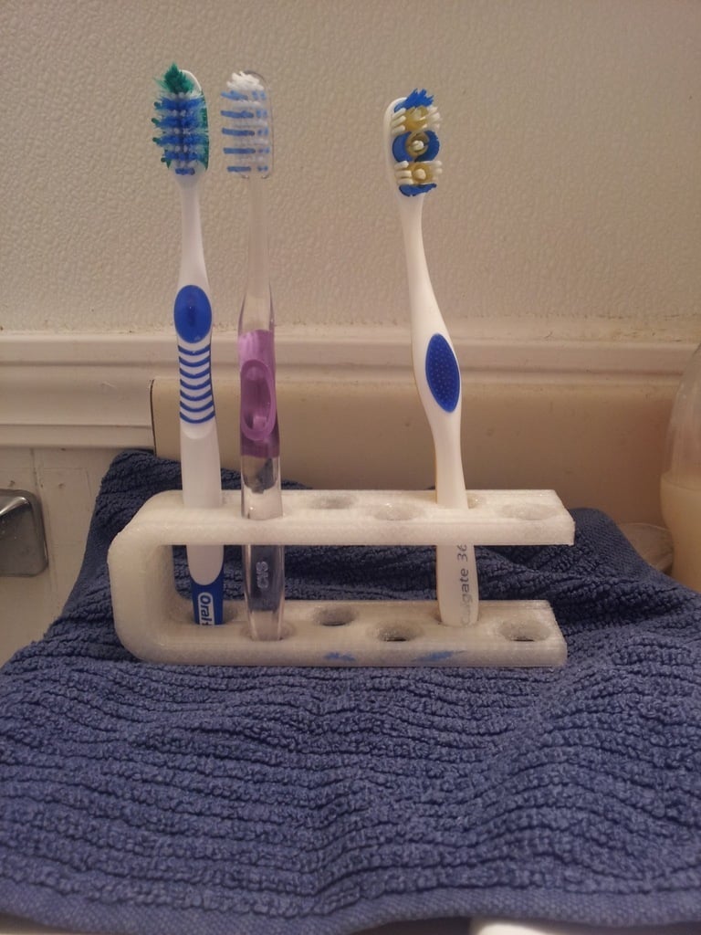 Enkel tandborsthållare för 6 tandborstar