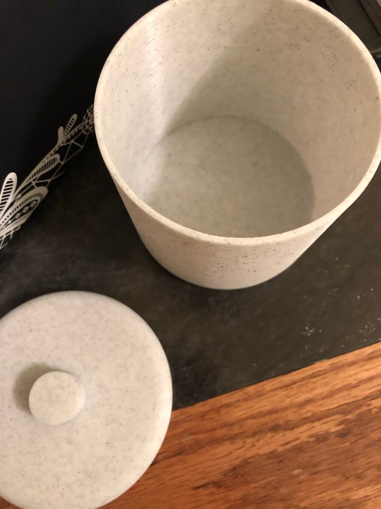 Marmor PLA-tryckt bomullspinnehållare för badrummet