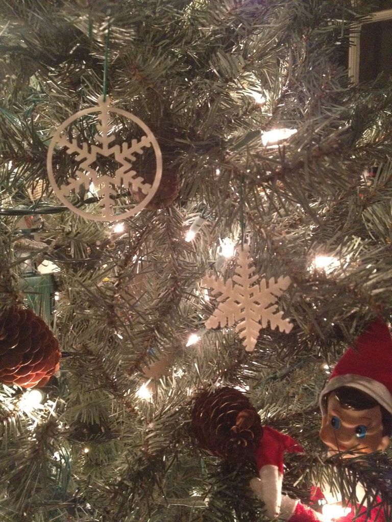 6-punkts Snowflake Ornament för jul