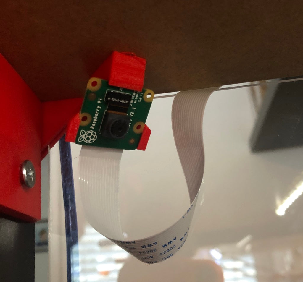 Raspberry Pi kamerafäste med 45 graders vinkel för IKEA Lack-skåp