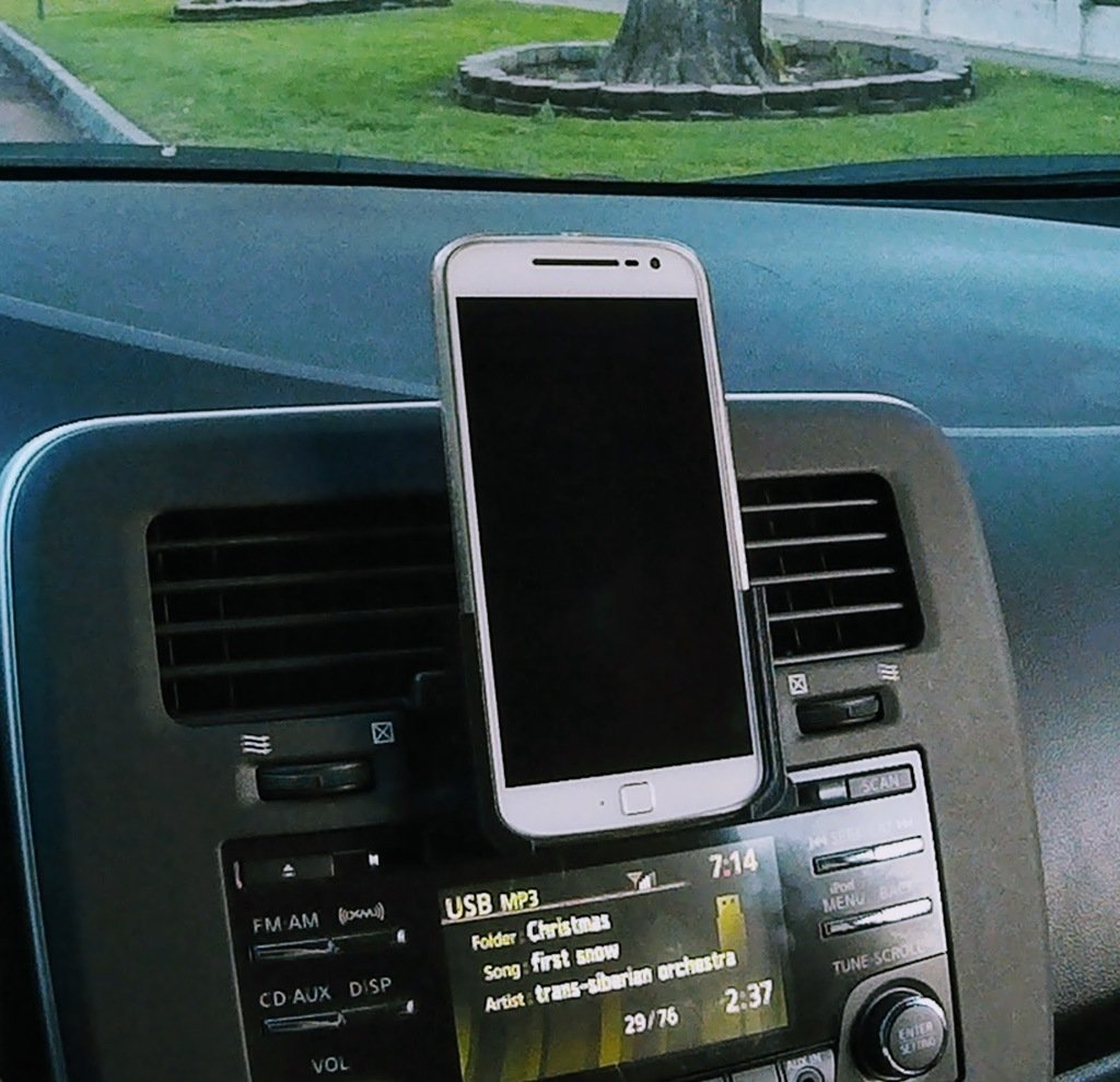 Moto G4/G4 Plus telefonhållare med CD-spelare adapter för bil