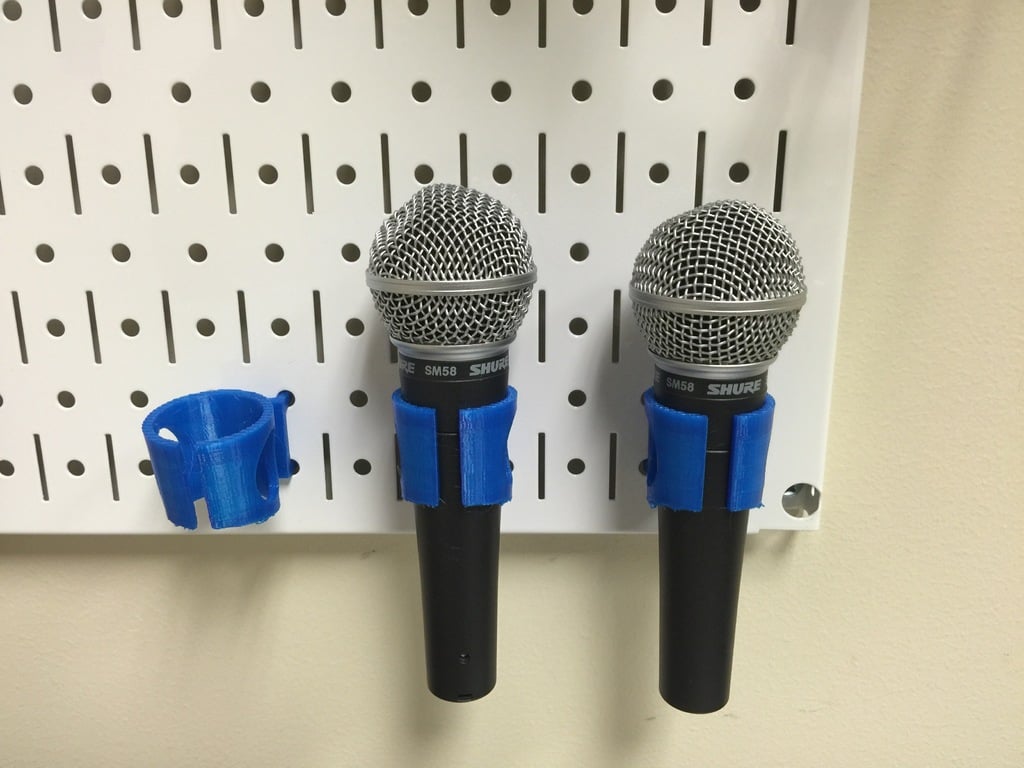 Pegboard hållare för mikrofoner
