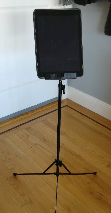Montering av musikställ för iPad/surfplatta