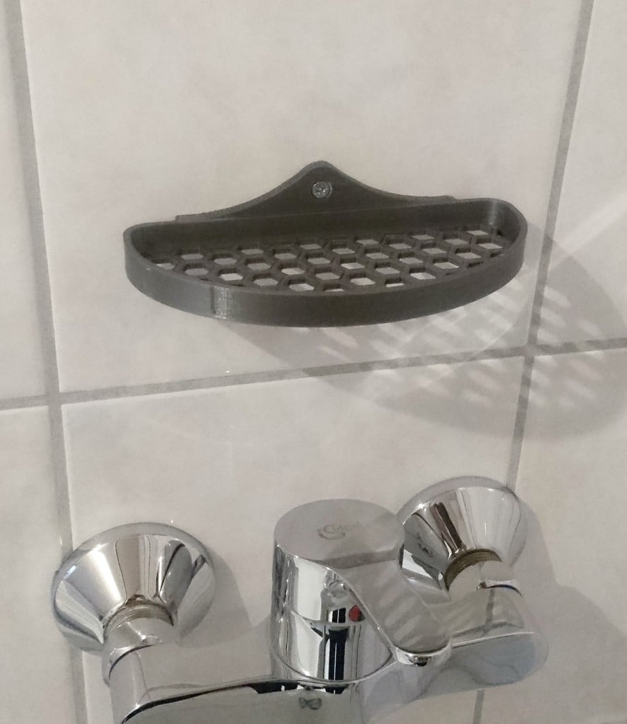 Duschhylla för badrum med enkelskruvfäste