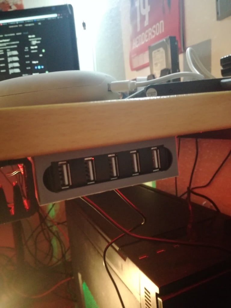 Sanberg USB Hub Vägg- och skrivbordsfäste