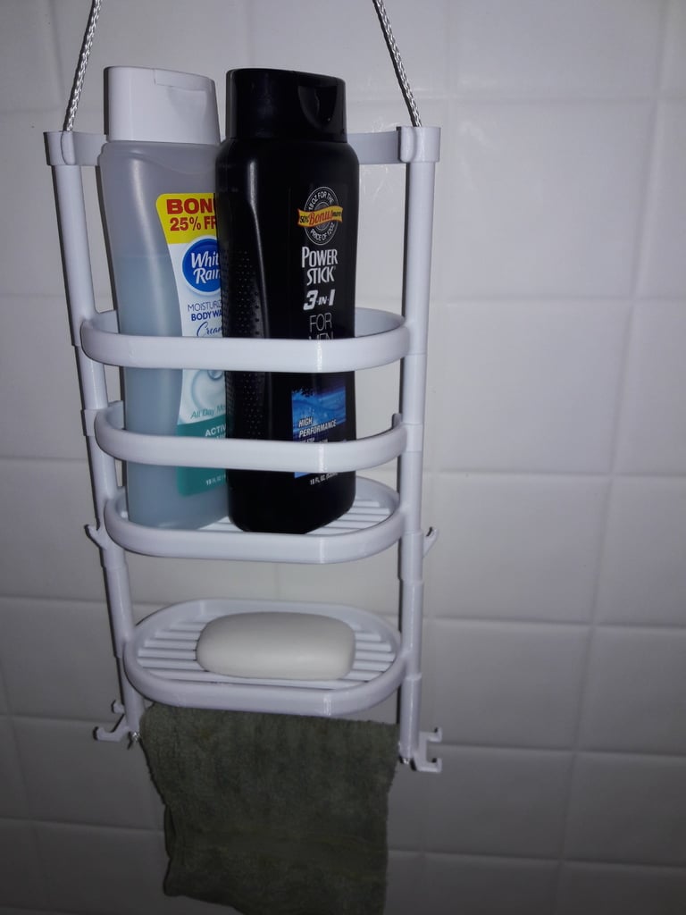 BIG Daddy duschkabin med justerbar hylla och hållare för tvål och rakblad
