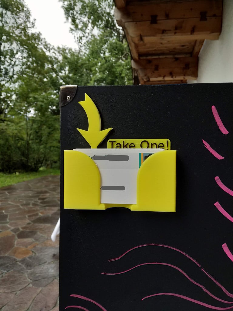 "Ta en!" Visitkortshållare med nedre framsida