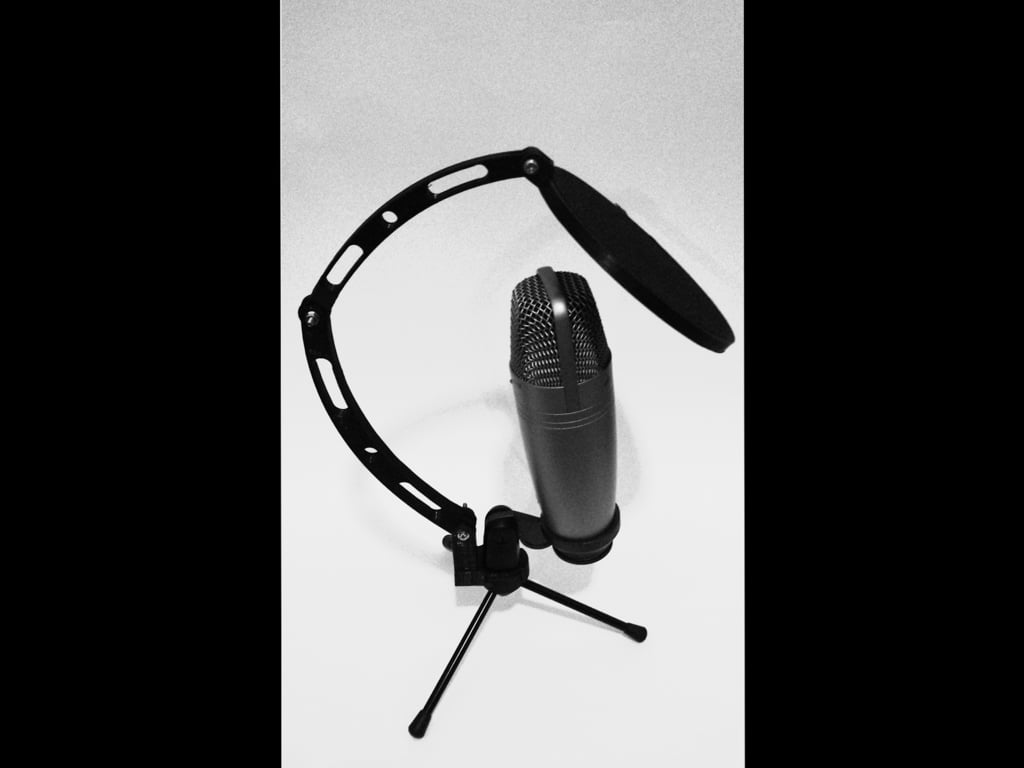 Popfilter / Wind break-mikrofonklämma med Gopro-fästen, lämplig för Samson C01UPRO USB Studio kondensatormikrofon