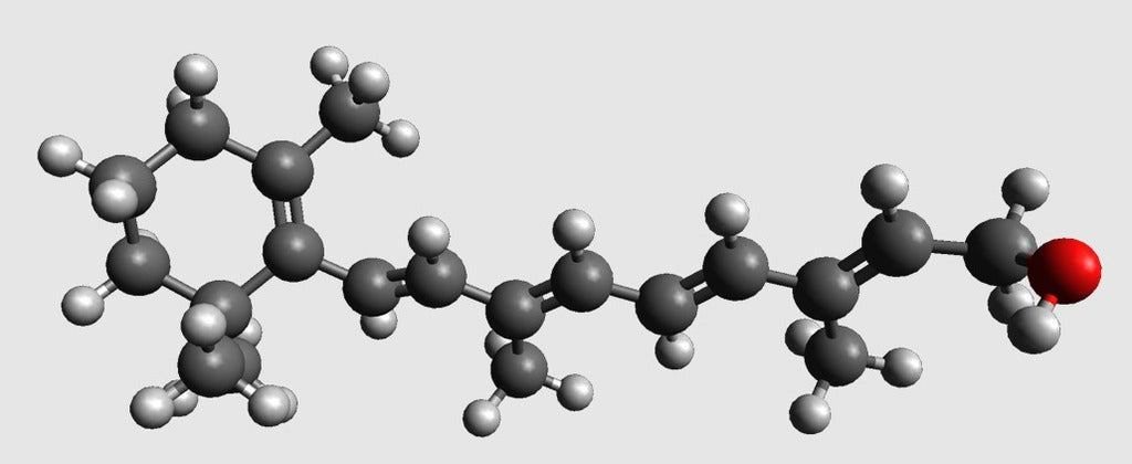 Molecular Model of Retinol (Vitamin A) - Atomic Scale Model