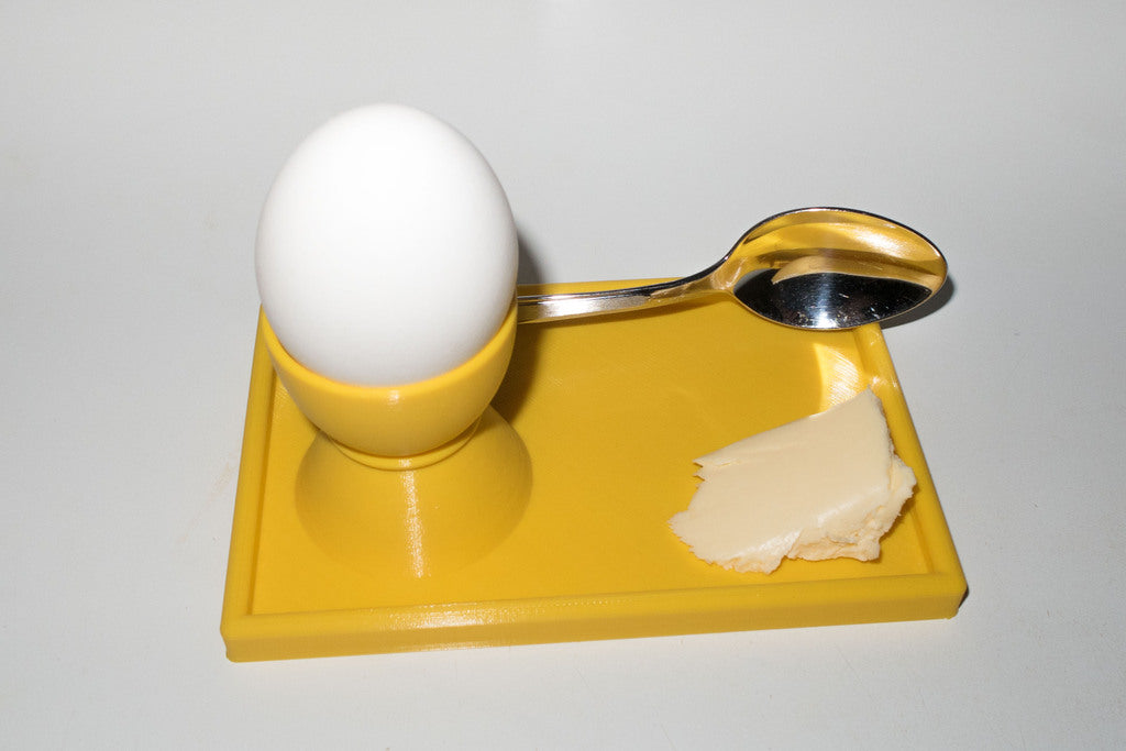Smal design äggkopp med skedhållare (version 2)