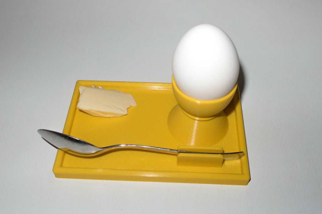 Smal design äggkopp med skedhållare (version 2)