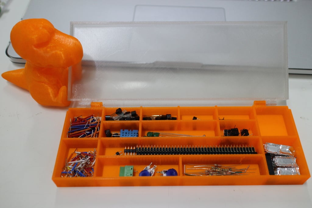 Miniskruvlåda med lock (typ gångjärn) för Arduino Projects